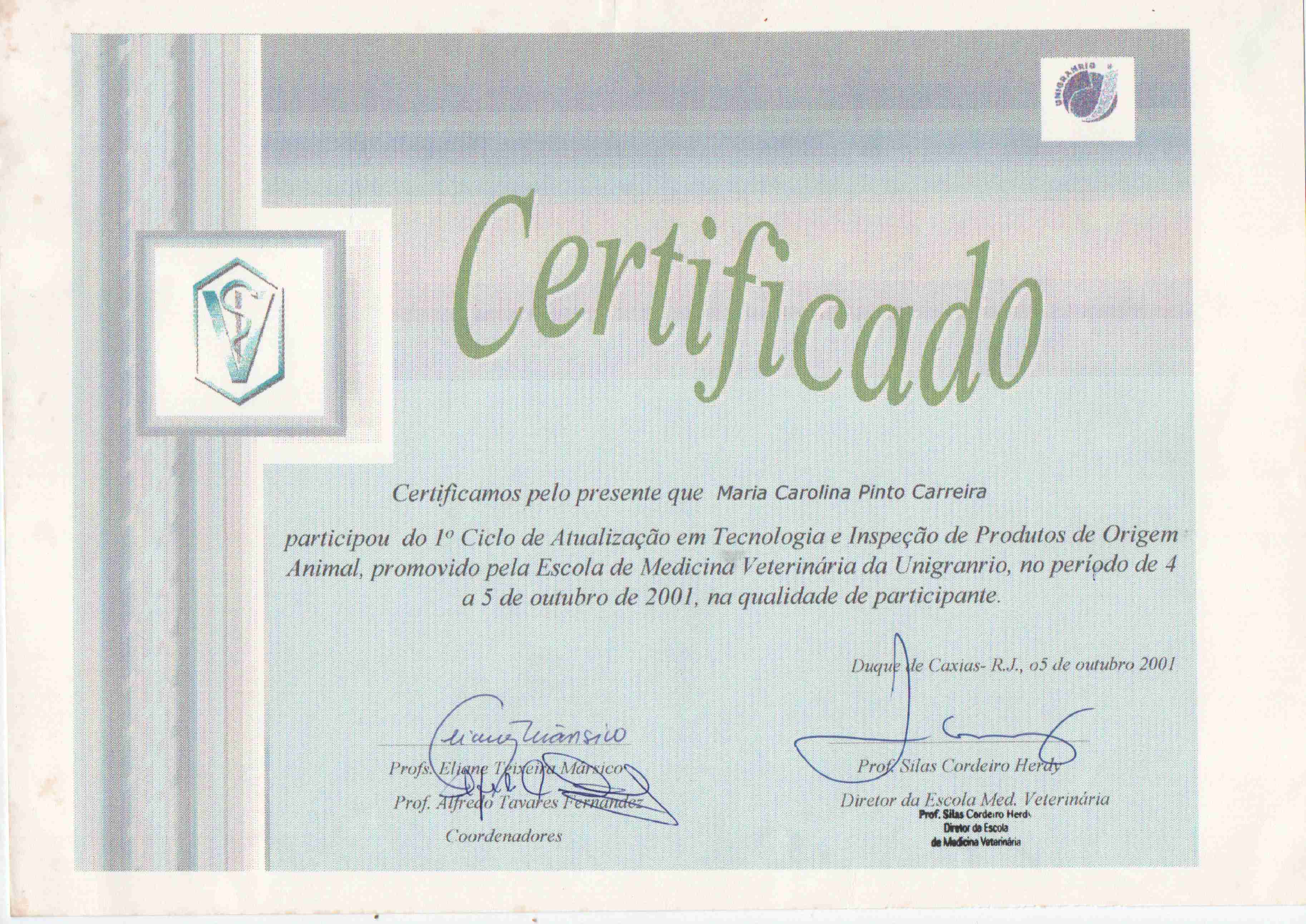 Certificate