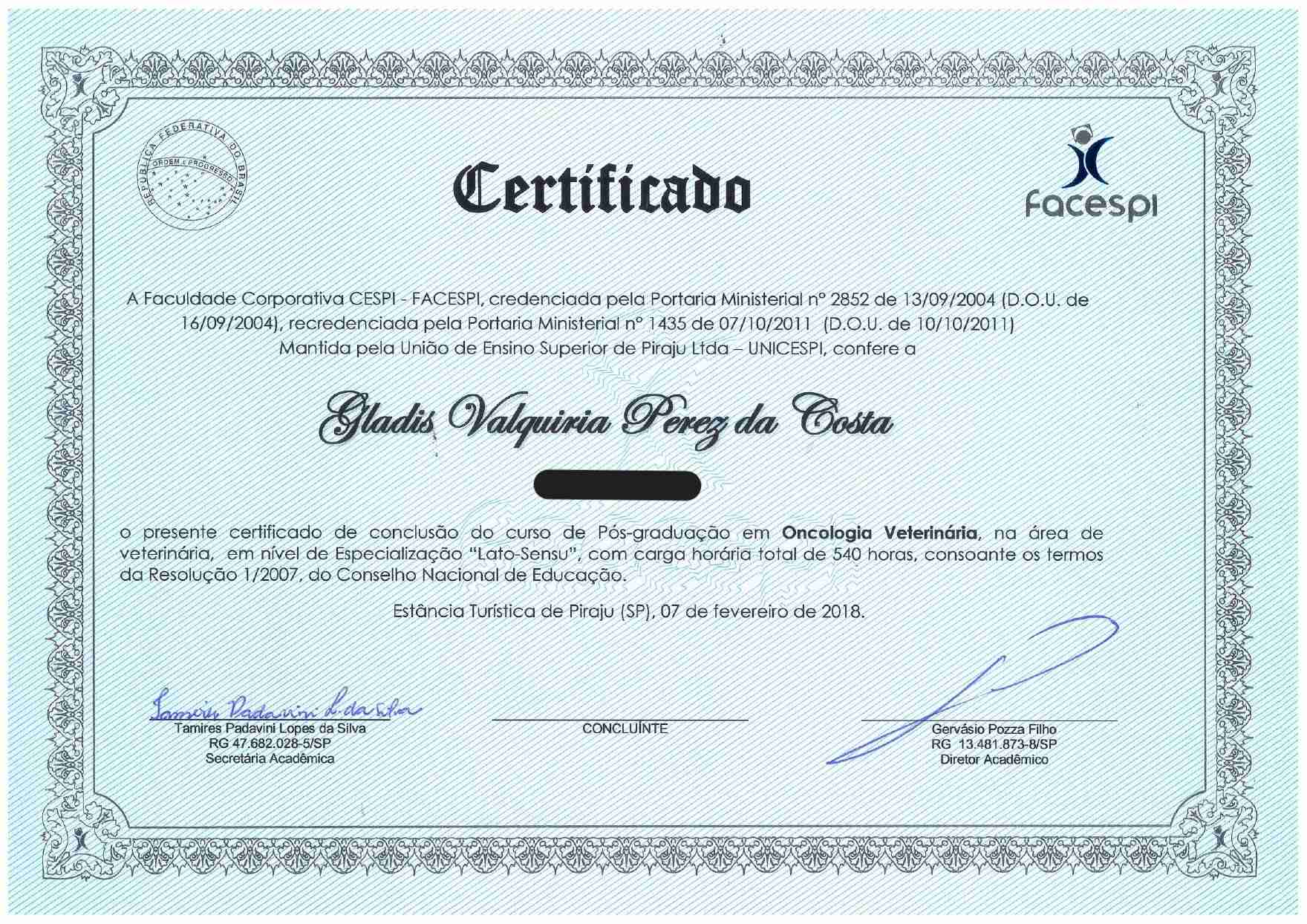 Certificate