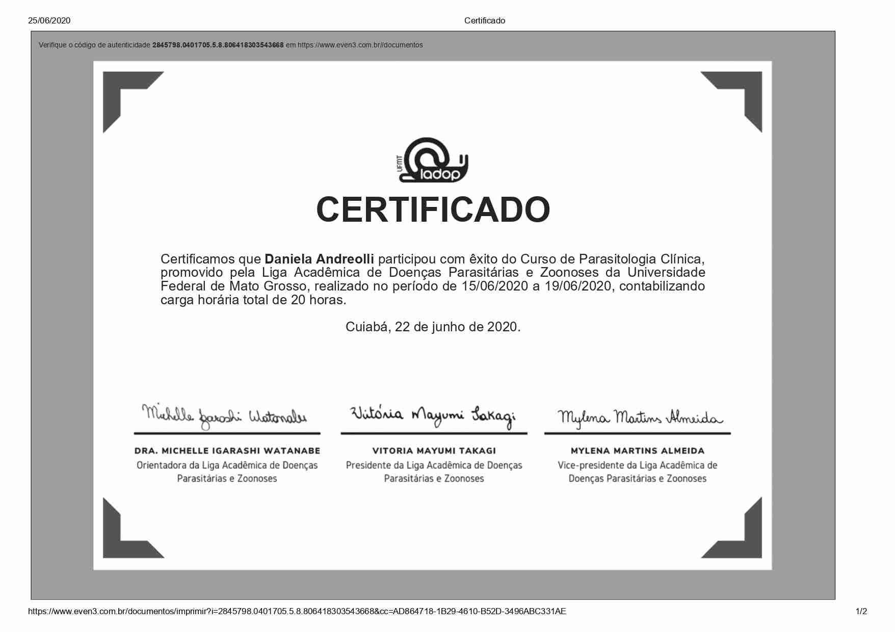 Certificate