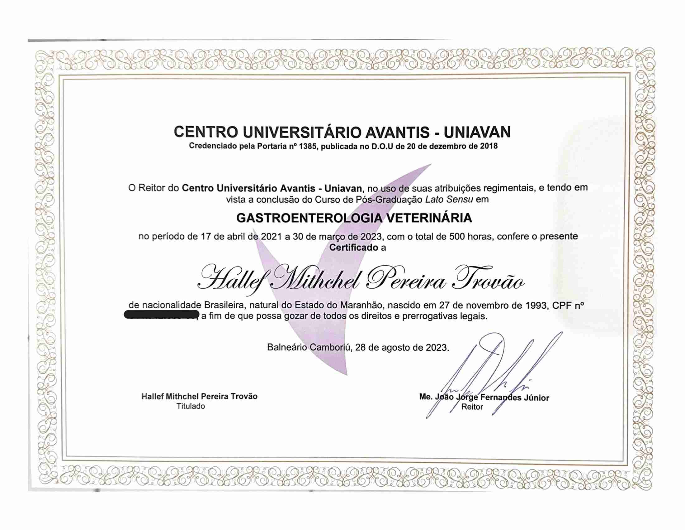 Certificate